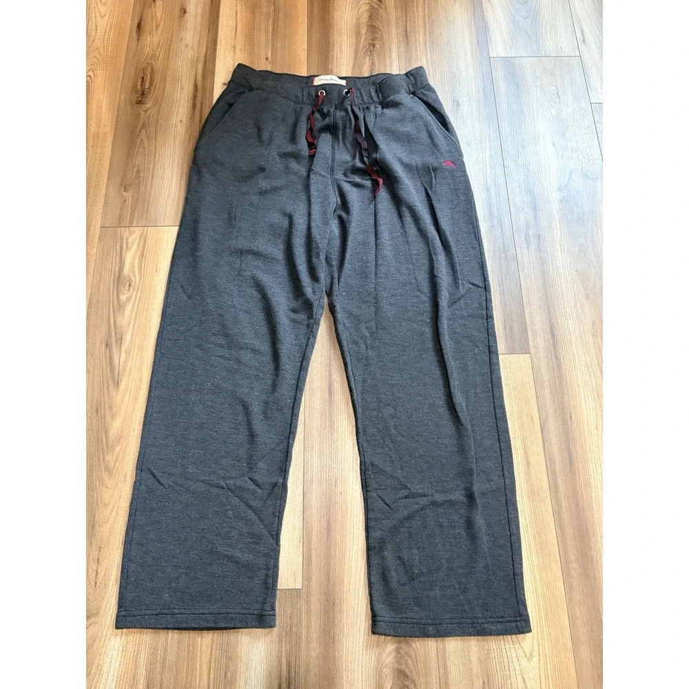 Tommy Bahama Lounge Pants Pajama Bottoms Pjs Men's Large Dark Gray Pockets